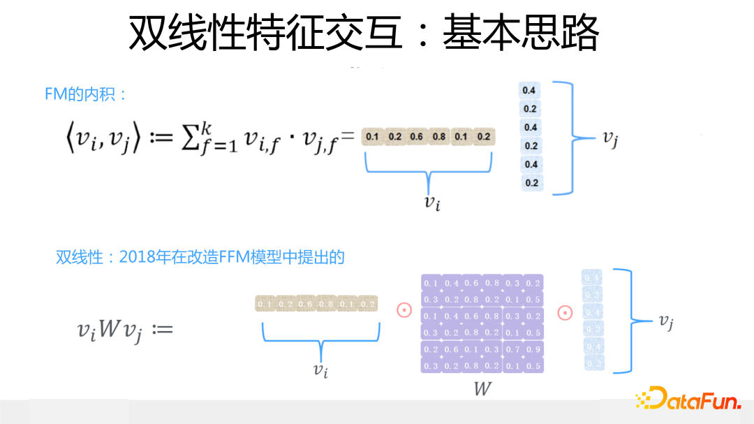 双线性特征交互：基本思路