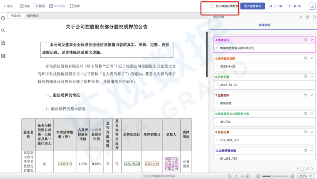 零样本直接抽取效果示例